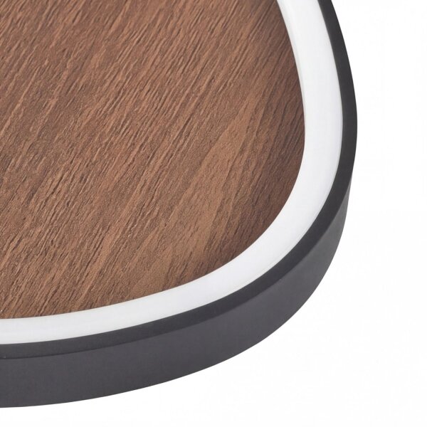 LED Deckenleuchte Holz Alu dimmbar 58 W 3000/4000/6500K