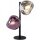 Tischlampe Glas Weiß Lila verspiegelt E14 2-flmg 40 cm
