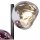 Tischlampe Glas Weiß Lila verspiegelt E14 2-flmg 40 cm
