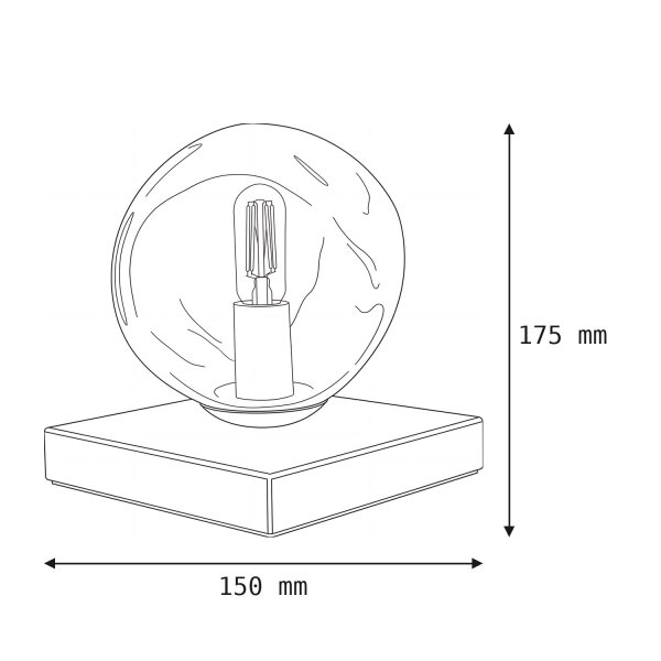 Tischleuchte Lila Glas verspiegelt E14 17,5 cm Metall