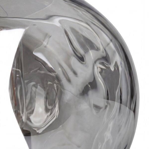 Tischlampe Glas Silber Schwarz E14 17,5 cm verspiegelt