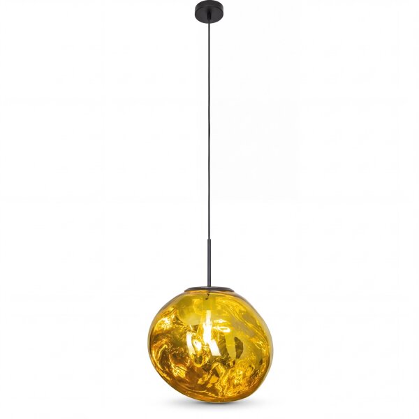 Lampe à suspendre ronde en verre jaune E27 Ø36 cm Moderne et élégante