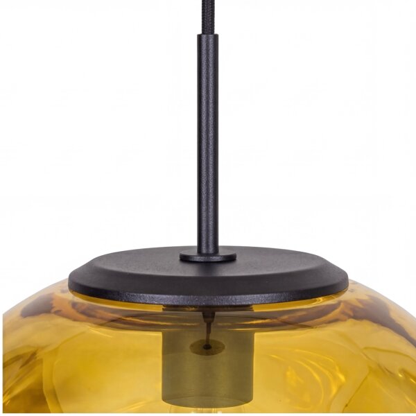 Lampe à suspendre ronde en verre jaune E27 Ø36 cm Moderne et élégante