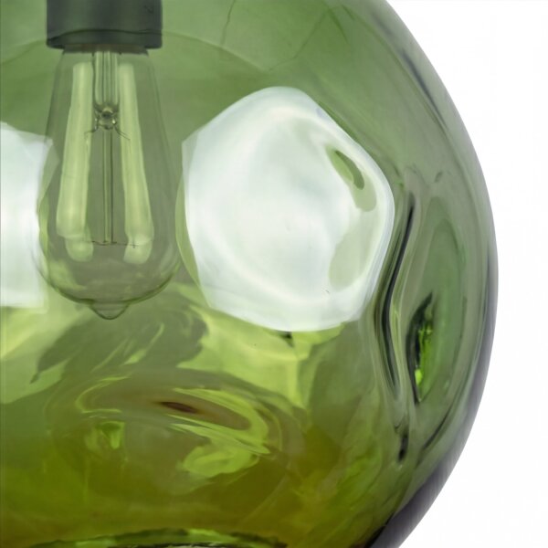 Pendelleuchte Glas Grün Metall E27 Ø36 cm verspiegelt