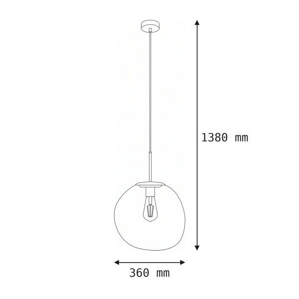 Pendelleuchte Glas Grün Metall E27 Ø36 cm verspiegelt