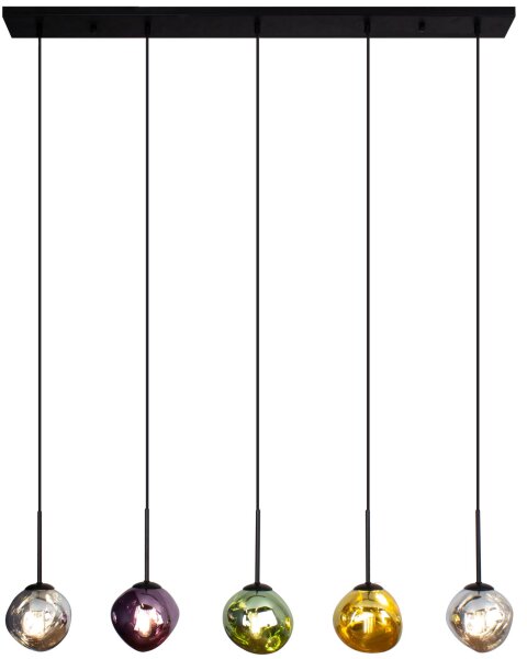 Lampe à suspendre verre multicolore 115 cm de long E14 Moderne stylée