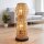 Boho Stehlampe Rattan Korb Metall E27 2-flammig 60 cm