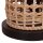Boho Stehlampe Rattan Korb Metall E27 2-flammig 60 cm