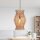 Pendelleuchte Korb Rattan Metall E27 rund Ø30 cm Boho