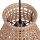 Pendelleuchte Korb Rattan Metall E27 rund Ø30 cm Boho