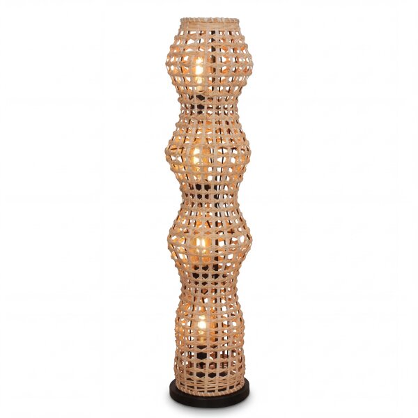 Lampadaire en rotin naturel 111 cm 4-flmg E27 Scandinave