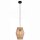 Hängelampe Korb Rattan Metall E27 rund Ø22 cm Boho