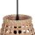 Hängelampe Korb Rattan Metall E27 rund Ø22 cm Boho