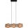 Hängelampe Boho Rattan Metall E27 3-flammig 80cm lang