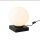Tischlampe Schwarz Weiß Metall Glas Kugel E14 17,5 cm
