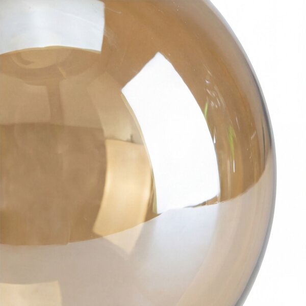 Lampe de table en or ambre 17,5 cm E14 boule élégante
