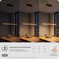 LED Pendelleuchte dimmbar Holz Aluminium 70 cm 3000 K