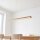 Longue lampe à suspendre LED Aluminium Bois L:70 cm blanc chaud