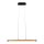 Longue lampe à suspendre LED Aluminium Bois L:70 cm blanc chaud