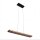 Longue lampe à suspendre LED Aluminium Bois L:70 cm blanc chaud