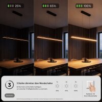 Longue lampe à suspendre LED Aluminium Bois L:120...