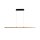 Longue lampe à suspendre LED Aluminium Bois L:120 cm blanc chaud