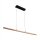 Longue lampe à suspendre LED Aluminium Bois L:120 cm blanc chaud