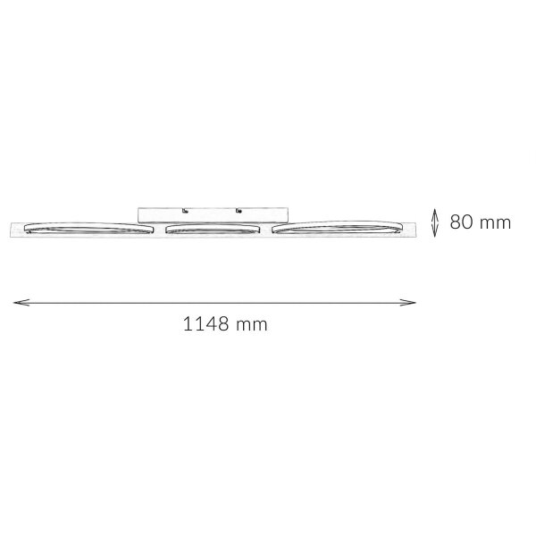 LED Deckenlampe Schwarz Natur Ringe 114,8 cm 3000 K