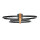 LED Deckenlampe Schwarz Natur Ringe 114,8 cm 3000 K
