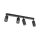 Spot de plafond métal noir 74 cm de long 4-flamme GU10