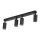 Spot de plafond métal noir 74 cm de long 4-flamme GU10