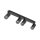 Spot de plafond métal noir 74 cm de long 4-flamme GU10