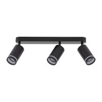 Deckenstrahler 3-flammig Schwarz 55 cm lang Metall GU10