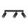 Projecteur de plafond 3 flammes noir 55 cm long métal GU10
