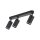 Projecteur de plafond 3 flammes noir 55 cm long métal GU10