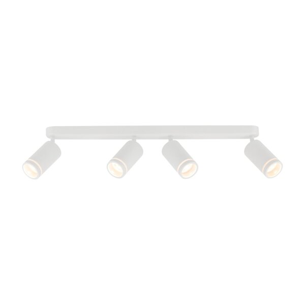 Deckenstrahler Weiß 4-flammig 74 cm lang Metall GU10