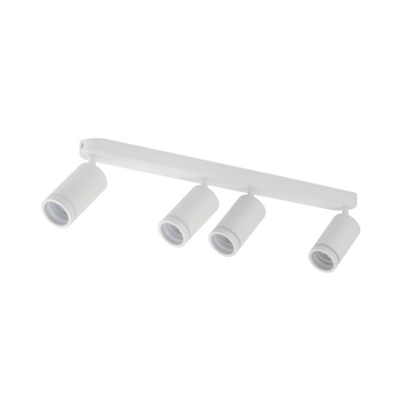 Deckenstrahler Weiß 4-flammig 74 cm lang Metall GU10