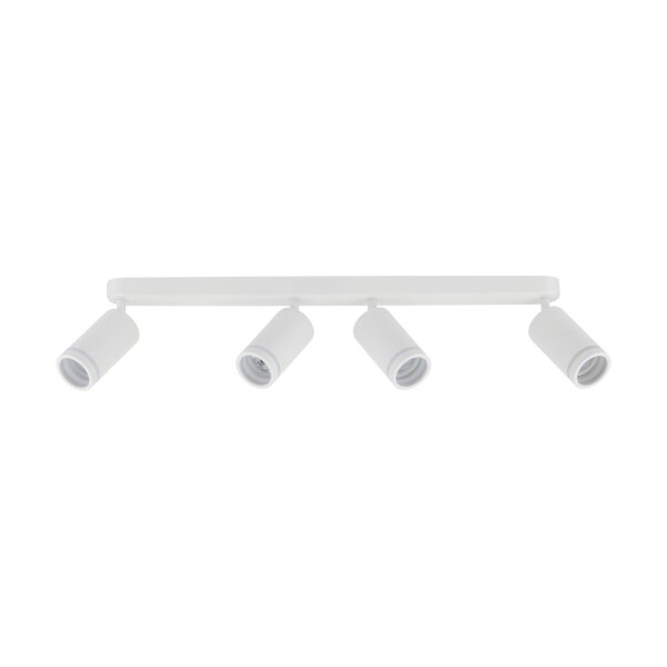 Deckenstrahler Weiß 4-flammig 74 cm lang Metall GU10