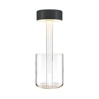 Lampe de chevet LED verre dimmable fonction tactile ronde