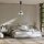 LED Pendelleuchte Metall Glas H: max. 348 cm Schwarz