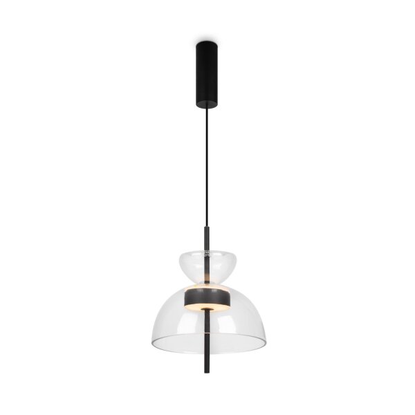 LED Hängeleuchte Glas Metall warmweißes Licht 3000 K