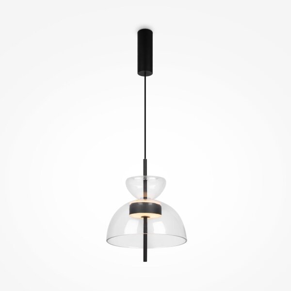 LED Hängeleuchte Glas Metall warmweißes Licht 3000 K