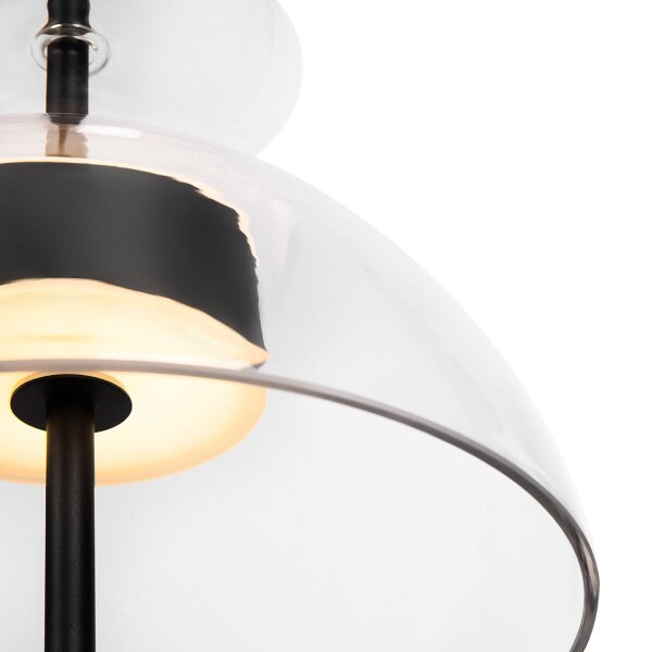 LED Hängeleuchte Glas Metall warmweißes Licht 3000 K