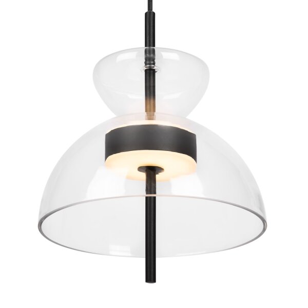 LED Hängeleuchte Glas Metall warmweißes Licht 3000 K