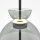 LED Pendelleuchte Metall Rauchglas H: max. 348 cm BRUNO