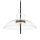 LED Hängelampe Metall Glas H: max. 358 cm Schwarz BRUNO