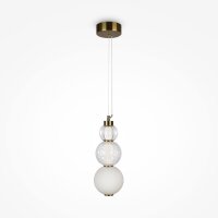 LED Hängeleuchte Metall Glas 14,7 cm breit in Gold...