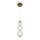 LED Hängeleuchte Metall Glas 14,7 cm breit in Gold Weiß