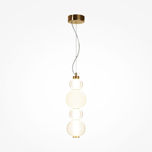 Suspension LED métal verre L : 14,7 cm H : max. 169 cm