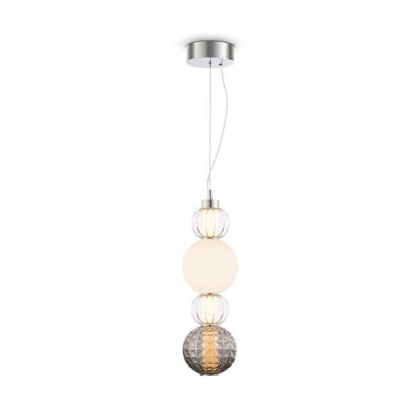 Hängelampe Metall Glas LED 14,7 cm breit H: max. 169 cm
